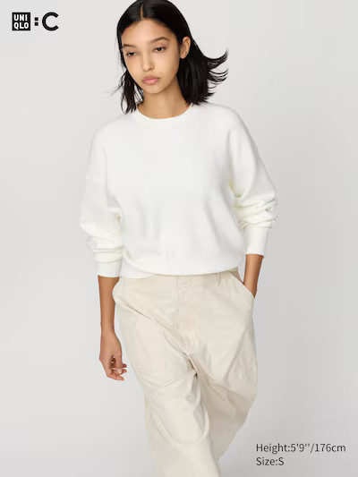 Smooth Cotton Crew Neck Jumper | UNIQLO (UK)