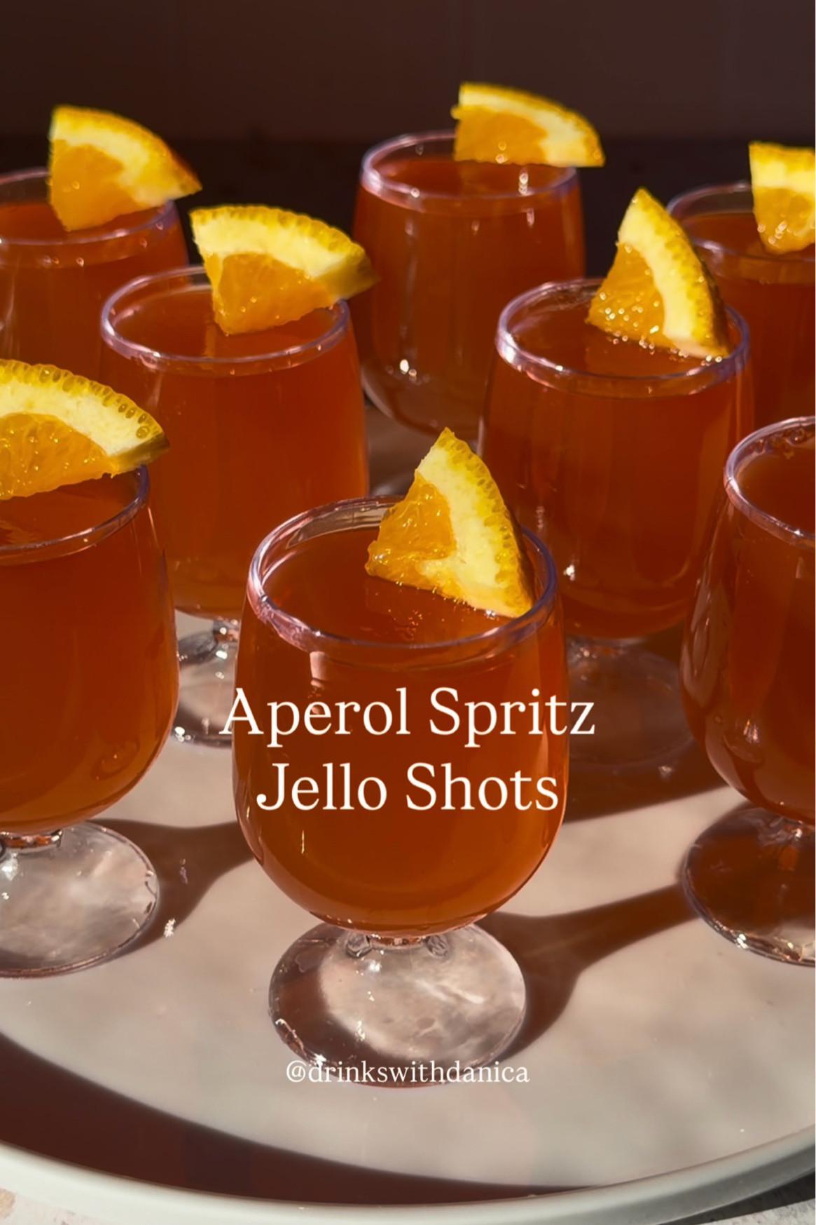 Aperol Spritz Jello Shots

Follow me on Instagram and TikTok @drinkswithdanica for this recipe and more 