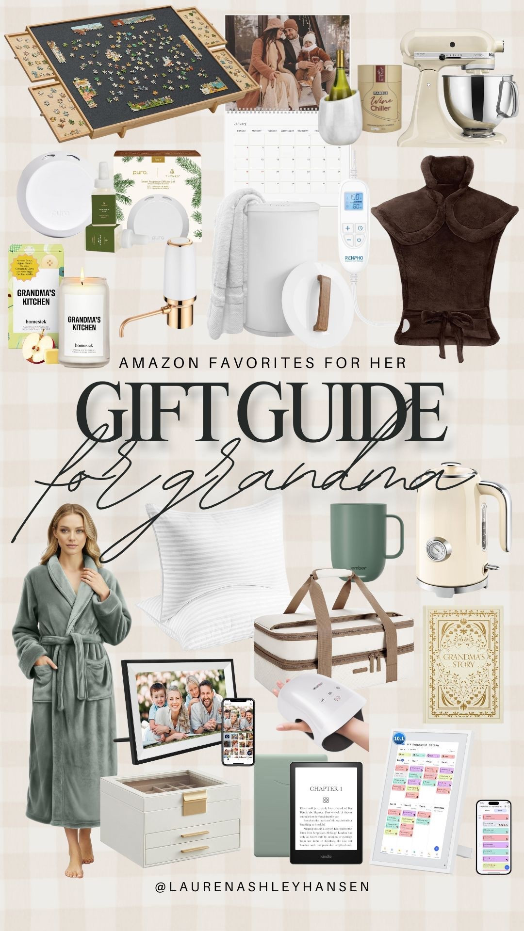The best gift ideas for grandma this holiday season, all from Amazon!! A mix of self-care, cooking essentials, coffee favorites, cozy loungewear, home fragrance and more! She’s guaranteed to love something from this list! 

#LTKGiftGuide #LTKselfcare