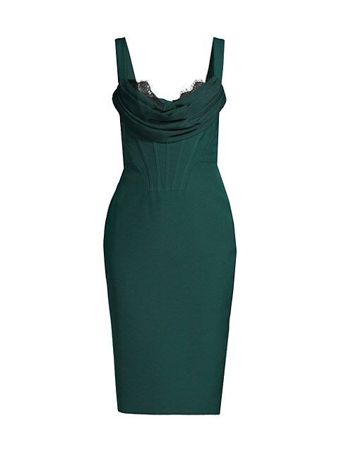 Lace-Trim Midi Dress | Saks Fifth Avenue
