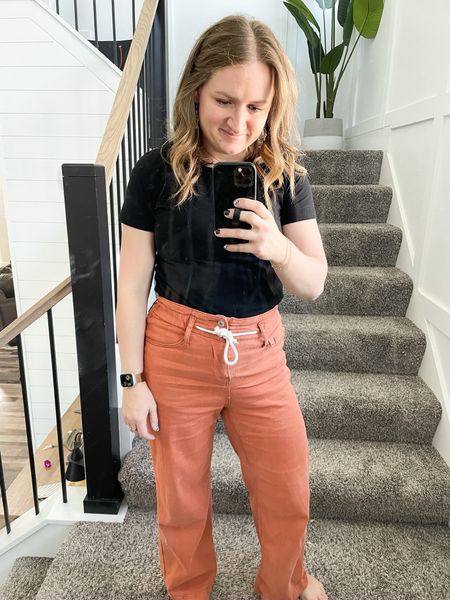 This black bodysuit and wide-leg pants are both on sale! They’re a great, comfy staple in my closet this spring 🎉

#casual #datenight #summer #wideleg #tshirt 

#LTKstyletip #LTKsalealert #LTKfindsunder50