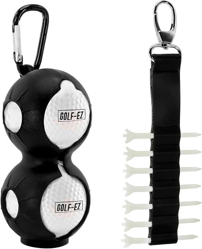 Golf Ball Holder & Tee Holder Kit (2pcs) | Attachable to Golf Bag | Quick & Easy Access | Amazon (US)
