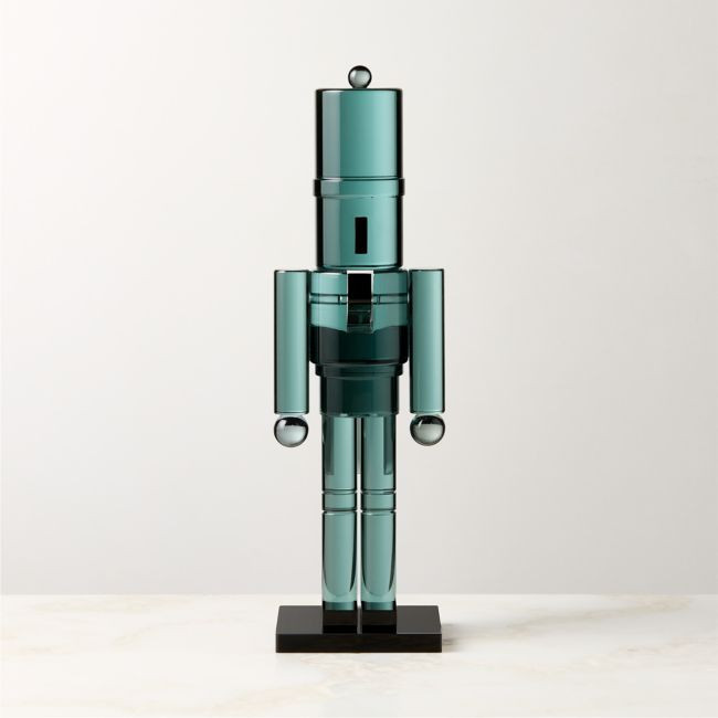 Green Acrylic Christmas Nutcracker 11.5 | CB2