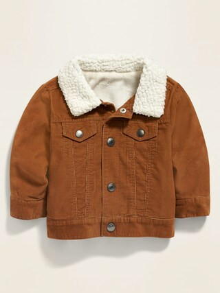 Unisex Sherpa-Lined Corduroy Trucker Jacket for Baby | Old Navy (US)