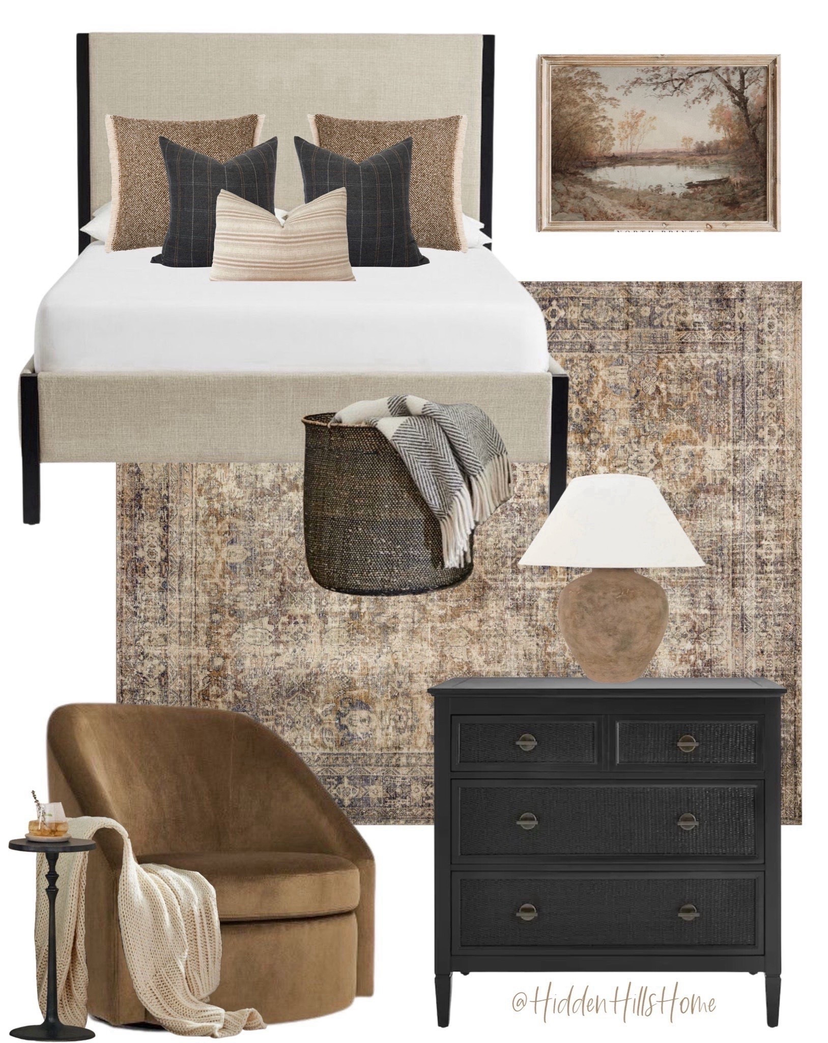 Bedroom Decor, modern vintage bedroom mood board, primary bedroom decor ideas, master bedroom, home decor, bedding #bedroom

#LTKSaleAlert #LTKHome #LTKSeasonal