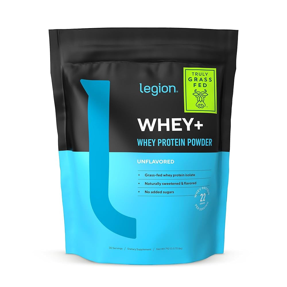 LEGION Whey+ Protein Whey Isolate from Grass Fed Cows - Whey Protein Isolate Powder Low Calorie, ... | Amazon (US)