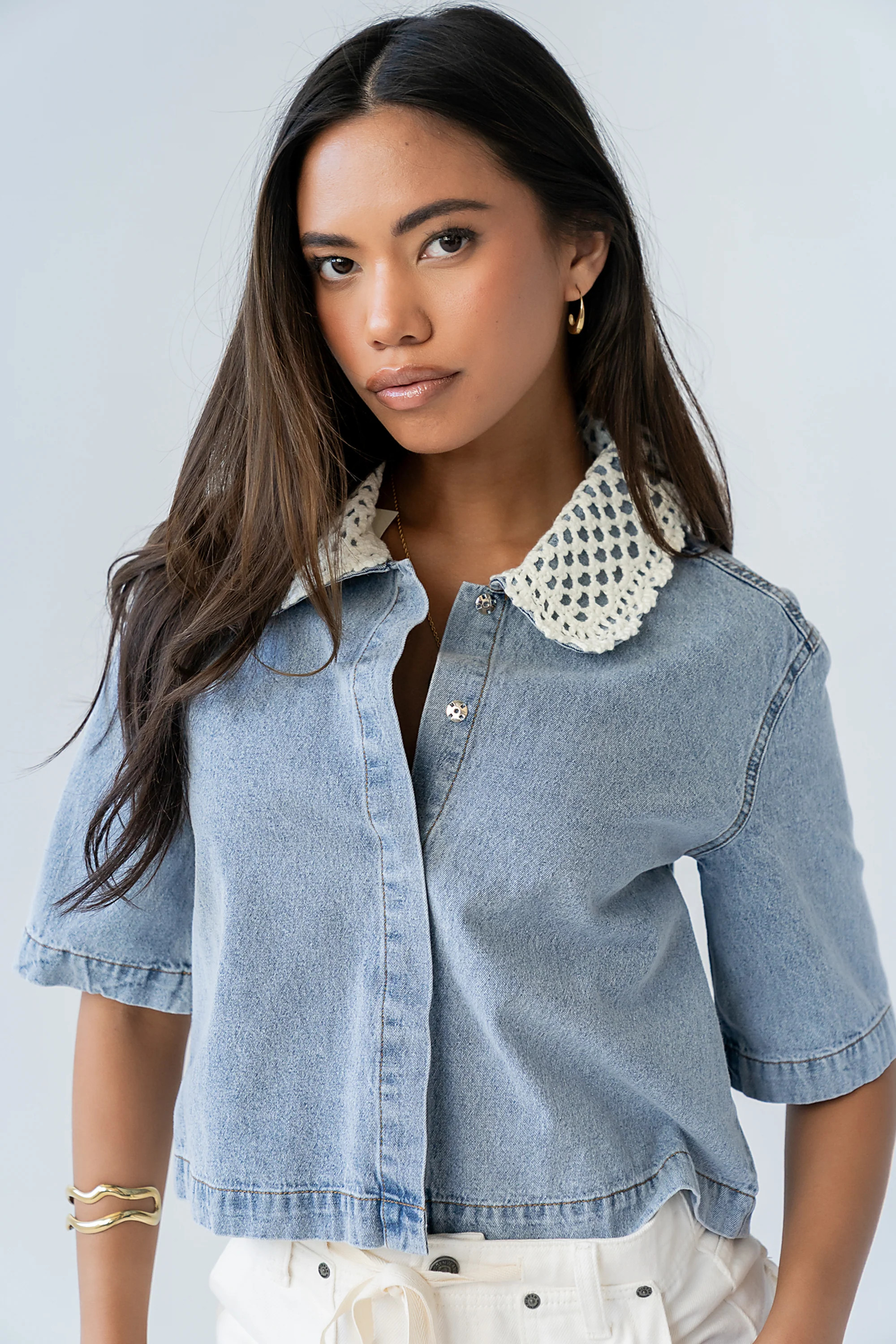 Pierce Denim Blouse | Böhme US