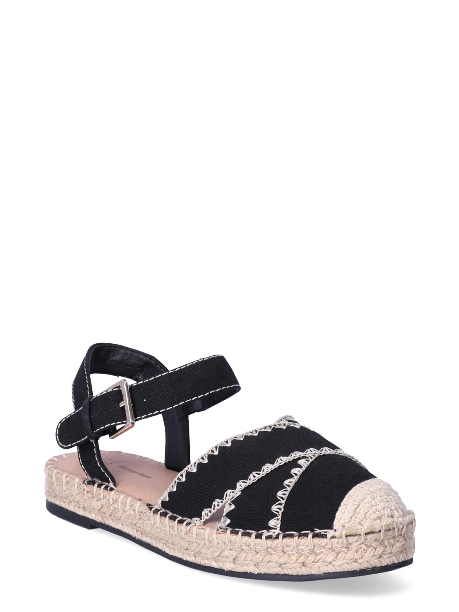 Time and Tru Women’s Espadrille Flats with Ankle Strap | Walmart (US)