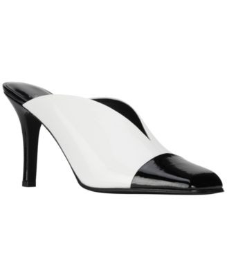 Jeffrey Campbell Women's Passage Square Toe Dress Mules - Black/White | Macy's