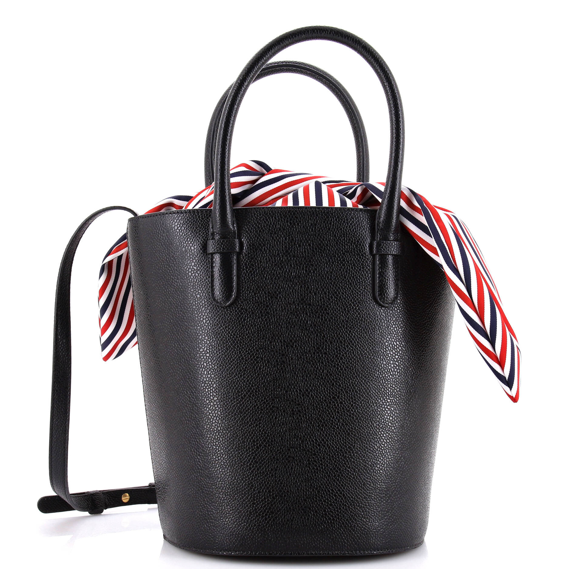 Knot Bucket Bag Leather with Fabric | Shop Simon