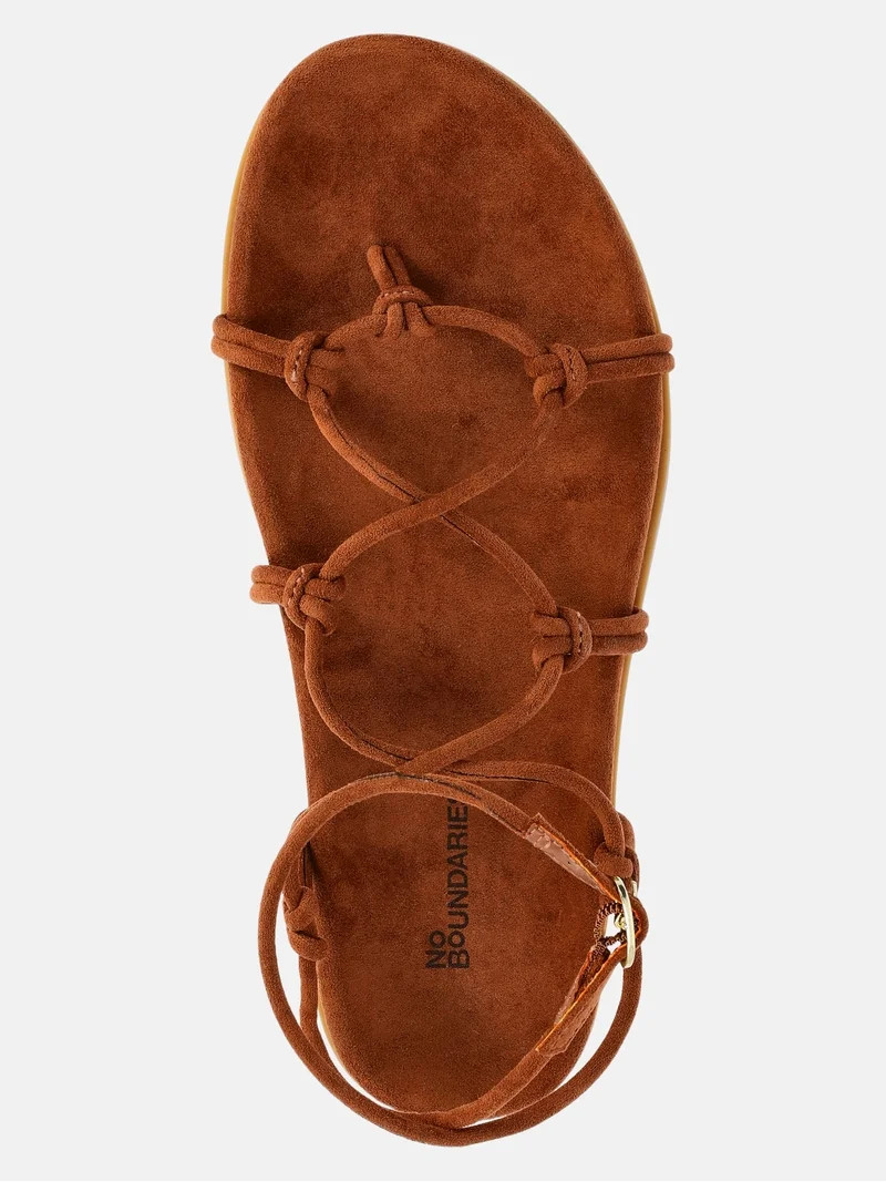 No Boundaries Women's Lace up Sandals | Walmart (US)