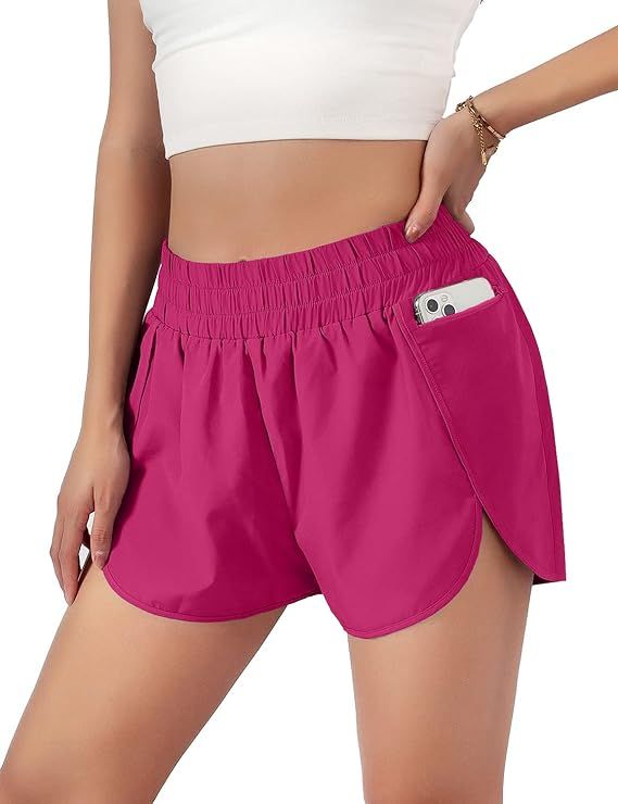 Blooming Jelly Women's Quick-Dry Running Shorts Workout Sport Layer Active Shorts with Pockets 1.... | Amazon (US)