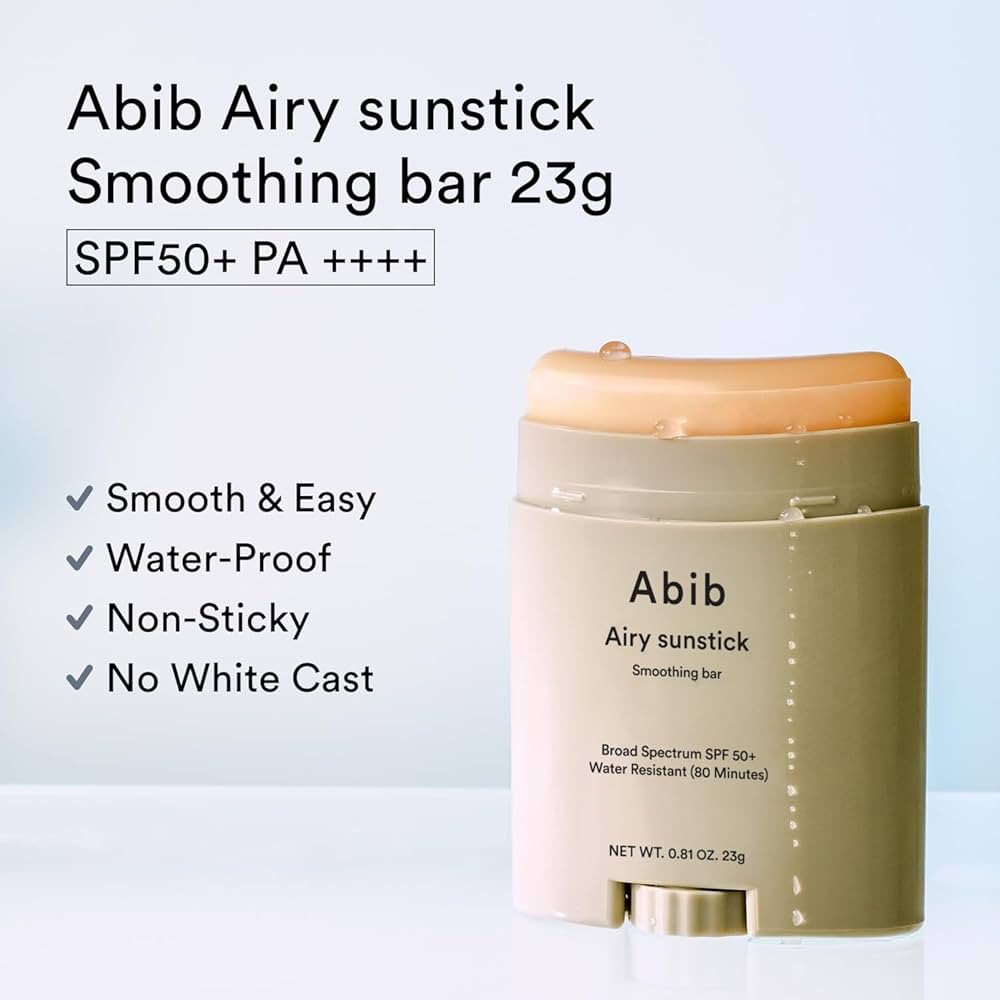 Abib Airy Sunstick Smoothing Bar SPF50 | Non-Sticky Matte Finish Sun Protection for Face and Body... | Amazon (US)
