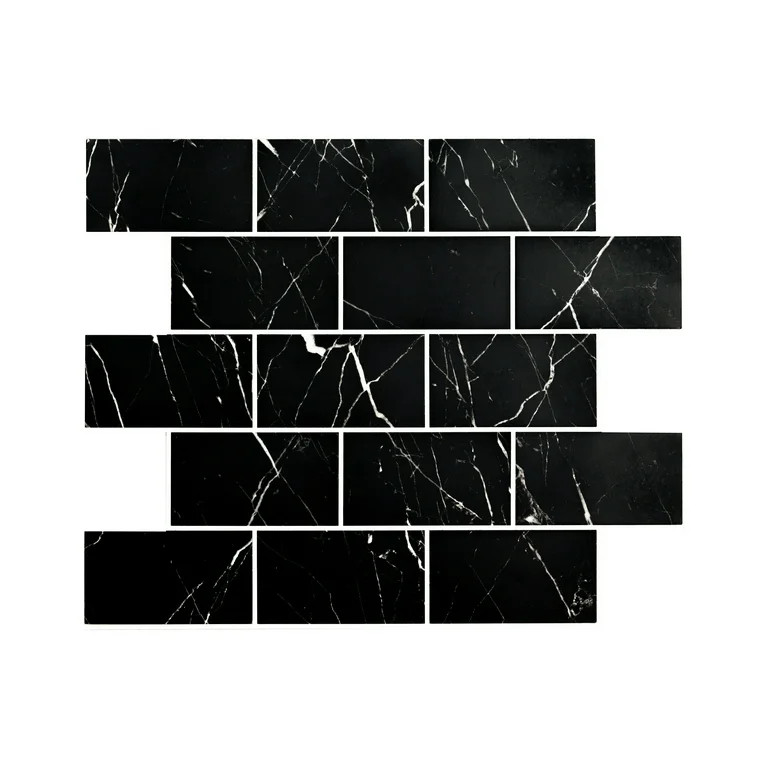 Aldhurst Marbled Onyx Adhesive Backed 9.84 in. x 10.37 in. PVC Mosaic Tile | Walmart (US)