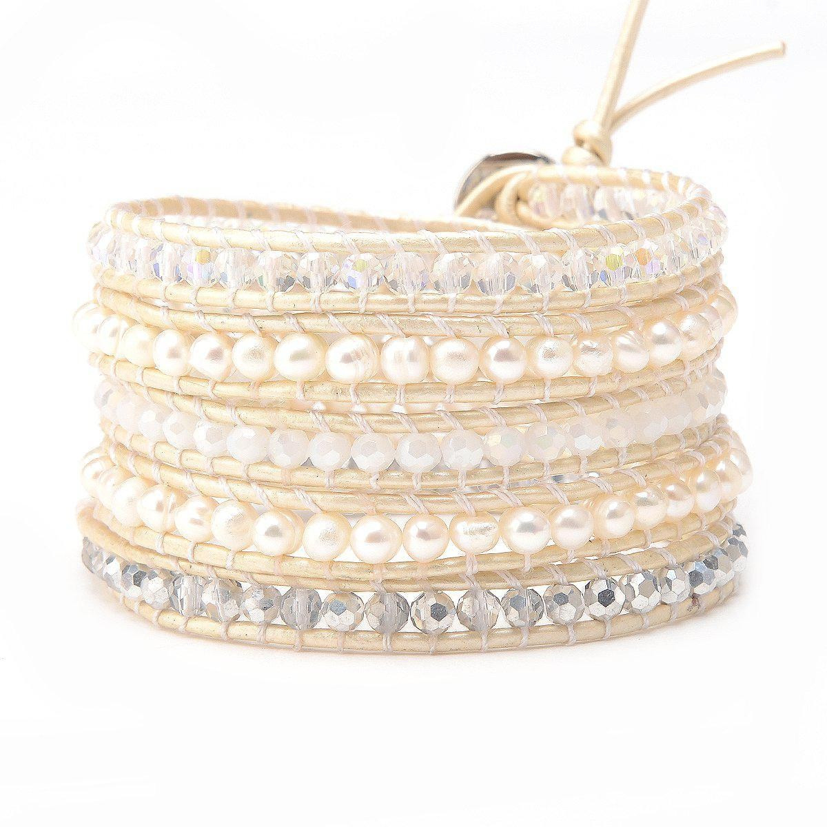 Neutral Pearls and Crystals on Natural | Victoria Emerson