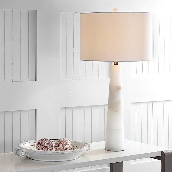 Safavieh Lighting Collection Delilah Alabaster White 30-inch Bedroom Living Room Home Office Desk... | Amazon (US)