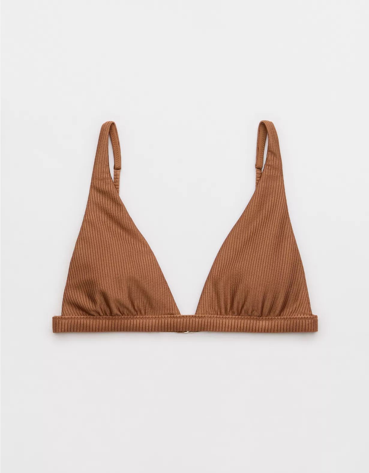 Aerie Shine Rib Plunge Bikini Top | Aerie