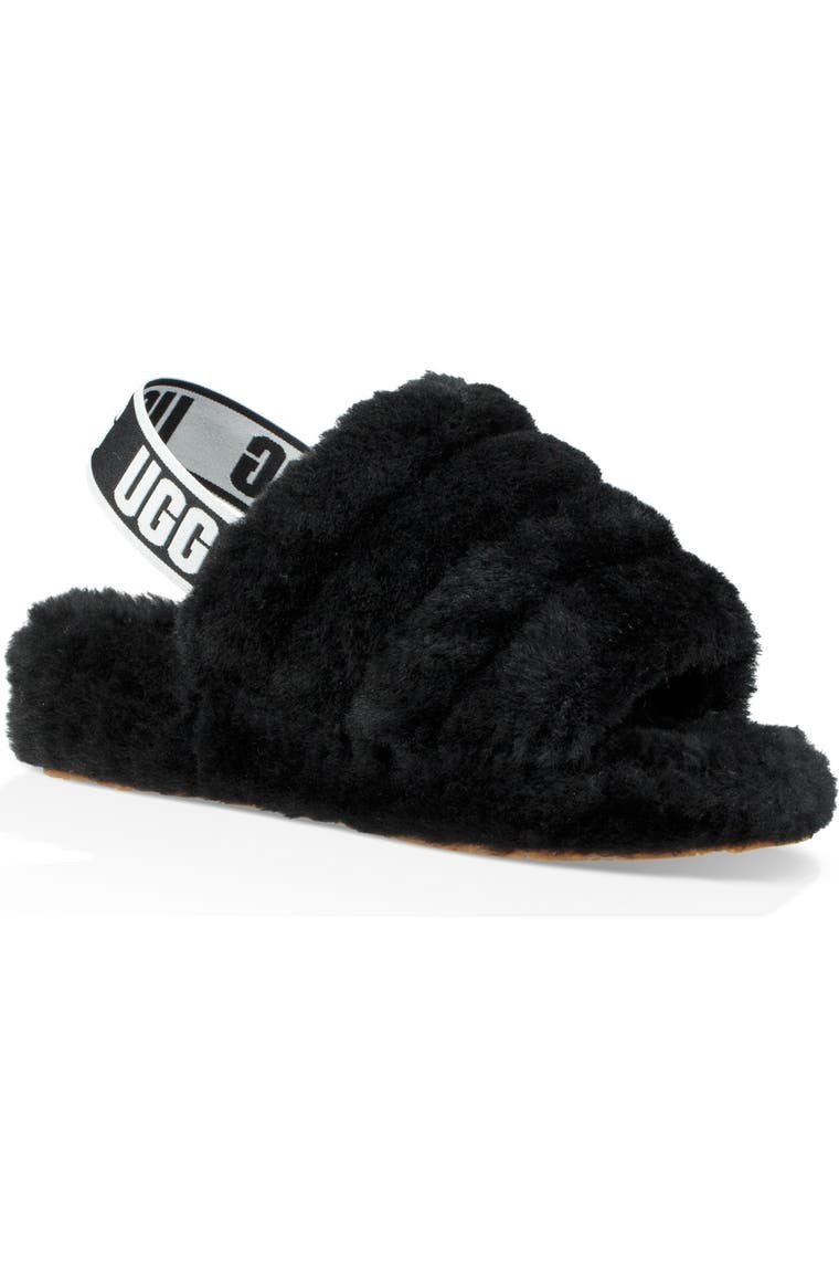 Fluff Yeah Genuine Shearling Slingback Sandal | Nordstrom