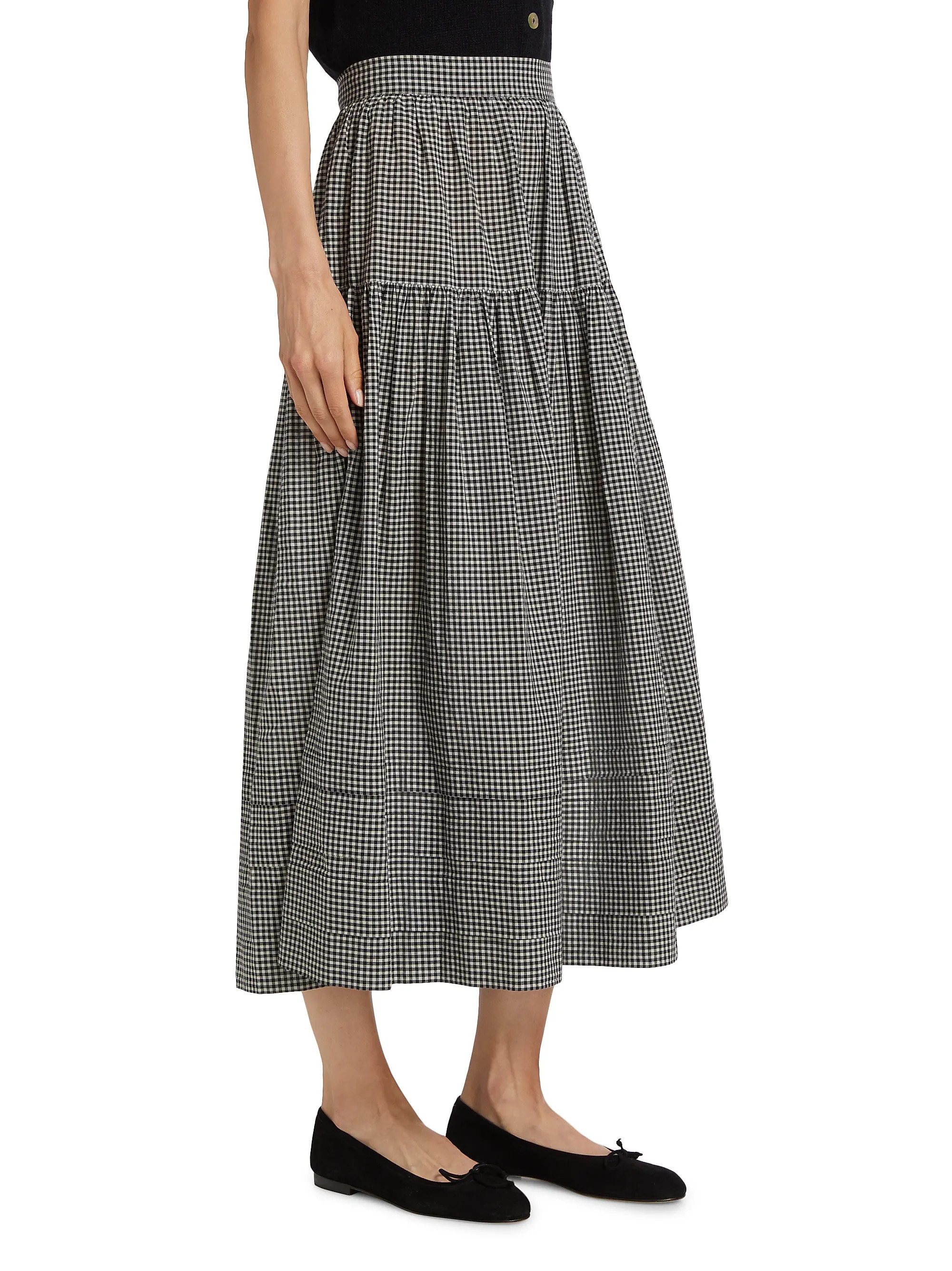 Sebastiane Gingham Maxi Skirt | Saks Fifth Avenue