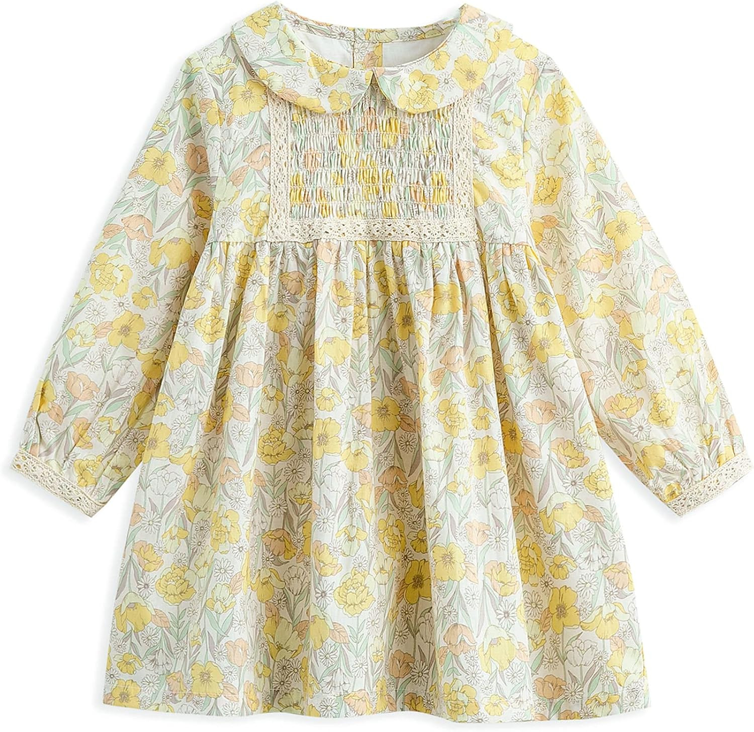 Simplee kids Baby Girls Casual Dresses Toddler Floral Dress Print Sundress Princess Dress | Amazon (US)