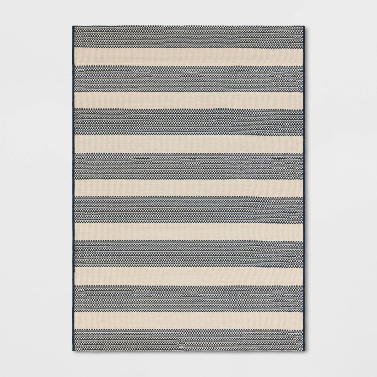 Thick Striped Woven Rectangular Outdoor Area Rug Blue - Threshold™ designed with Studio McGee | Target