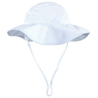 Hudson Baby Infant and Toddler Boy Sun Protection Hat, Blue White Stripe | Target