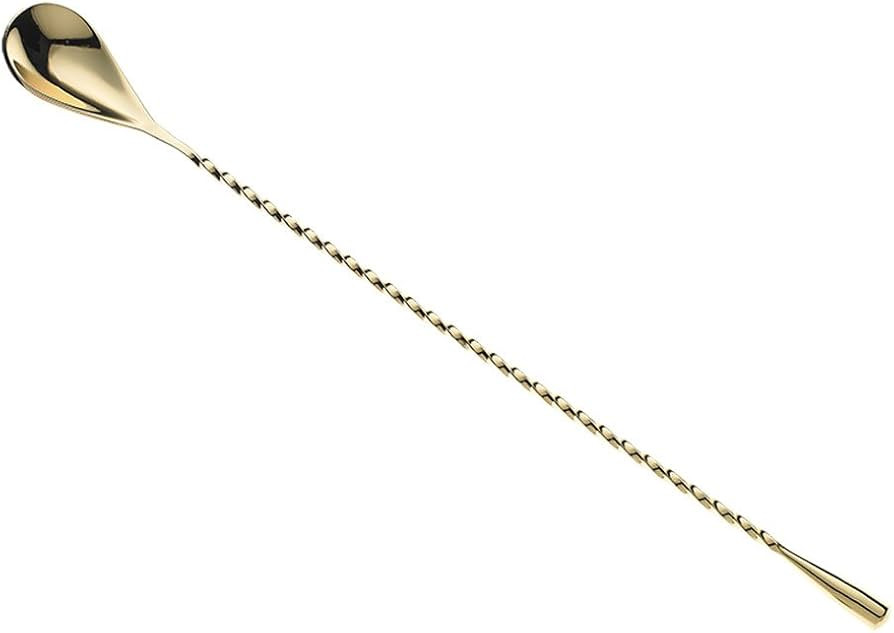 Barfly Teardrop Bar Spoon, End 11 13/16" (30 cm), Gold | Amazon (US)