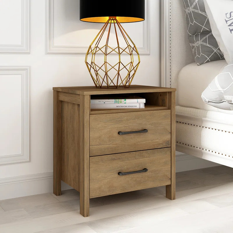 Allysyn 22.7" 2 Drawer Nightstand | Wayfair North America