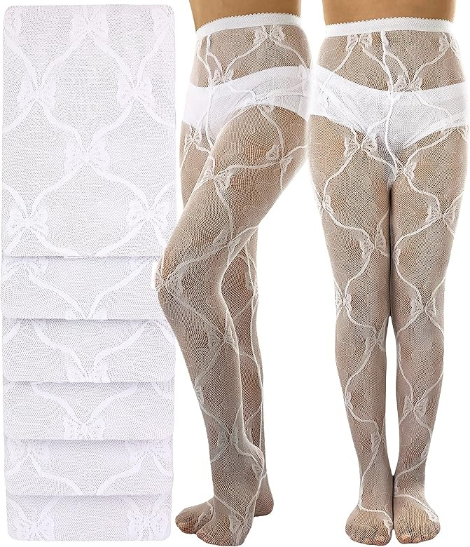 ToBeInStyle Girls to Junior Pack of 6 Opaque Nylon Tights Pantyhose Age: 1-12 Years Old | Amazon (US)