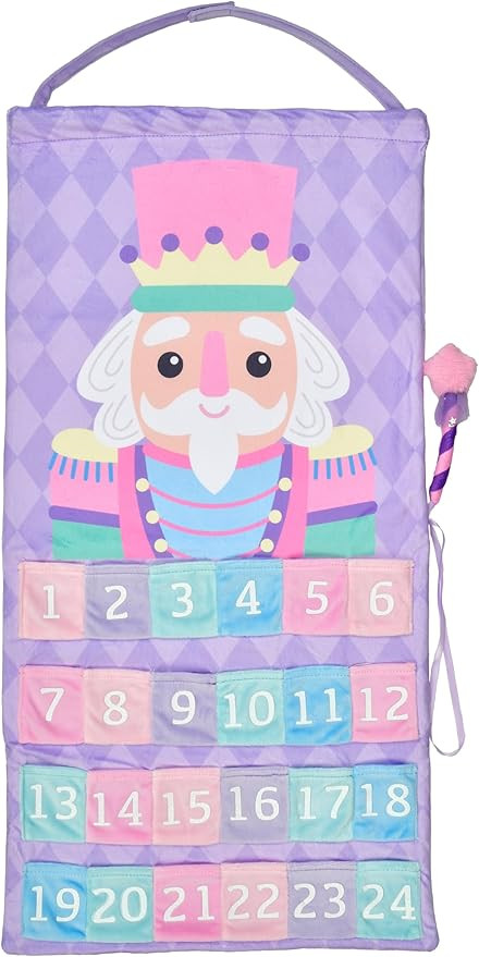 iscream Nutcracker Ballet Plush Fleece Wall Hung Perpetual Advent Calendar with Sugar Plum Fairy ... | Amazon (US)