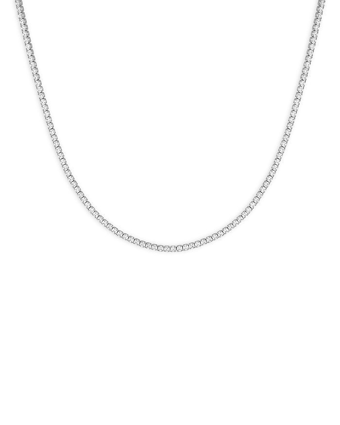 Adinas Jewels Cubic Zirconia Classic Thin Tennis Necklace in Sterling Silver, 15"   Back to Resul... | Bloomingdale's (US)