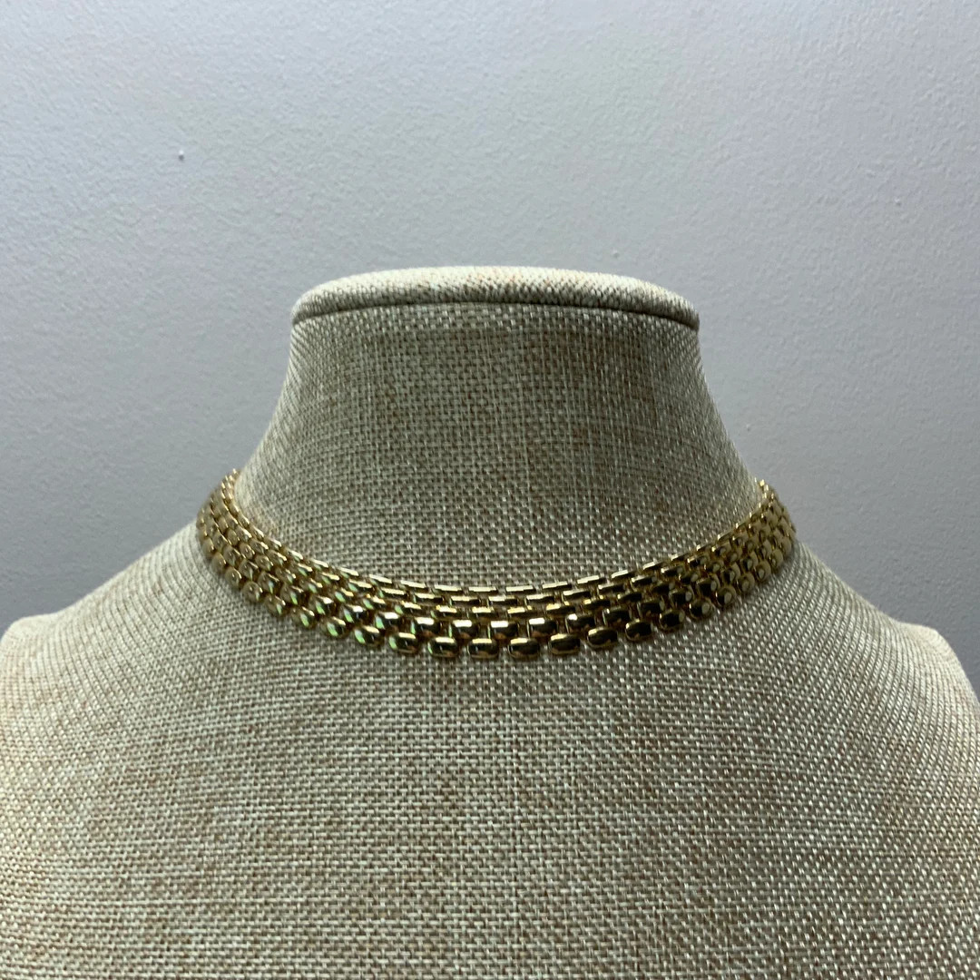 Vintage Made in KOREA Panther Link Brick Chain Necklace in - Etsy | Etsy (US)