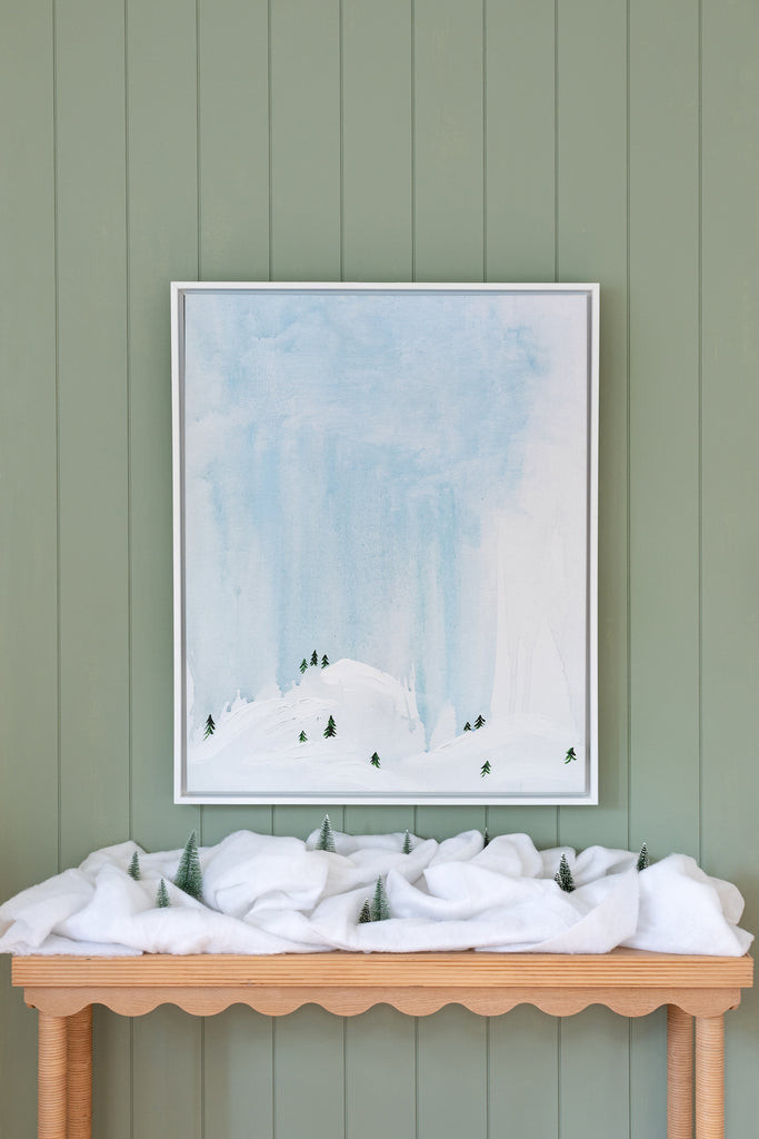 Snowy Pine Tree Scene | Lindsay Letters, LLC