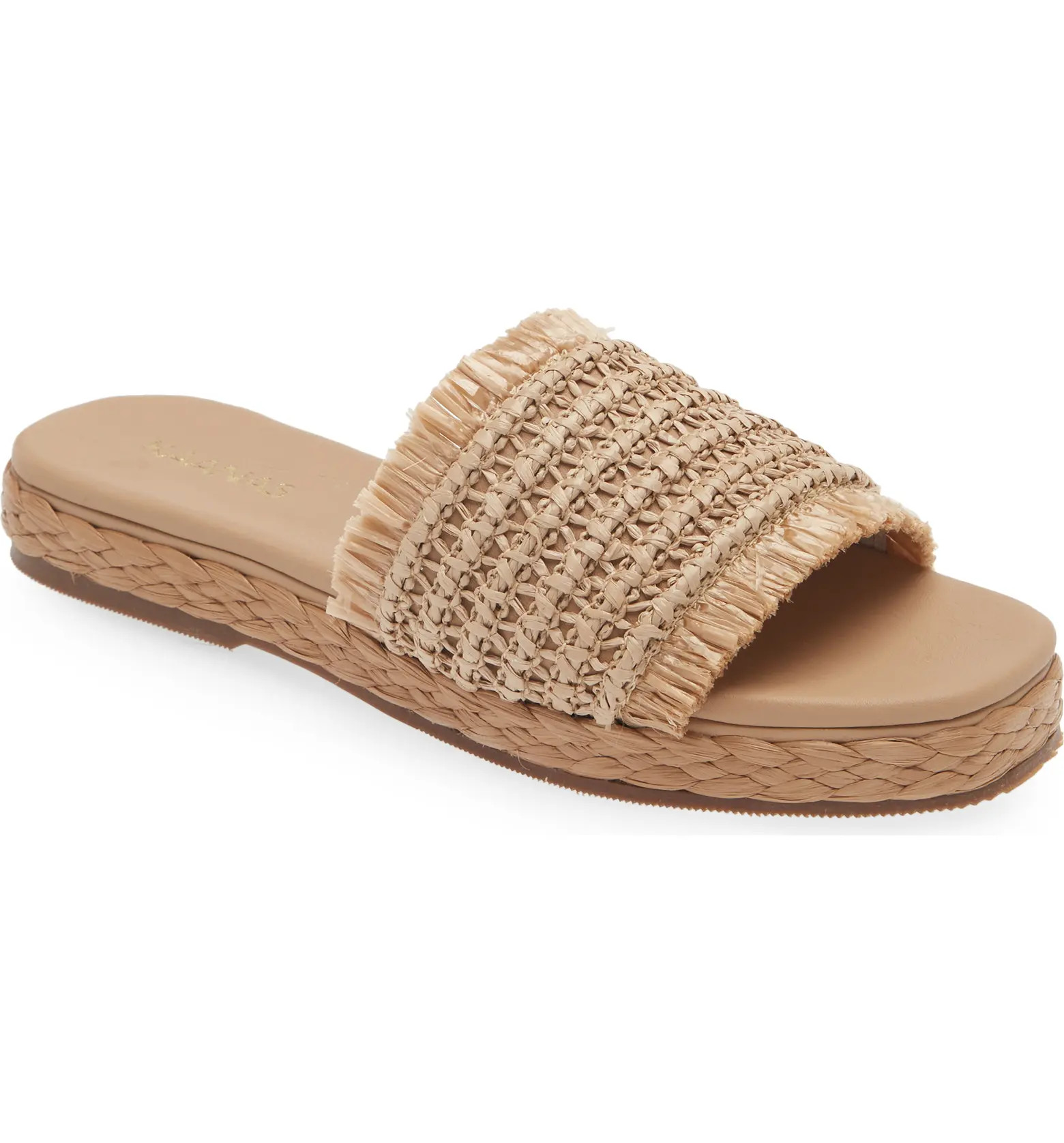 Conchal Fray Espadrille Platform Slide Sandal | Nordstrom