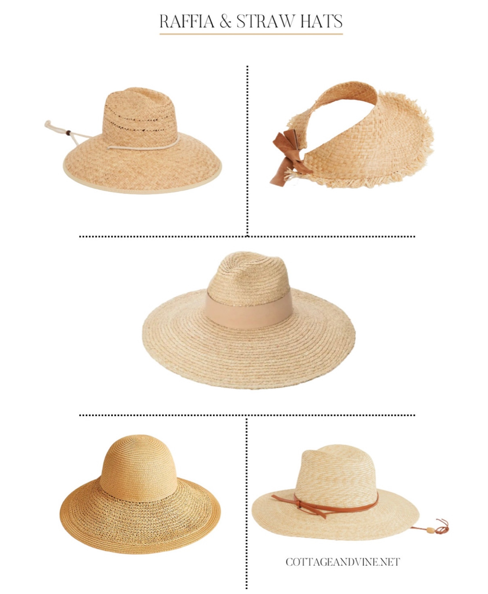 Different types cheap of straw hats