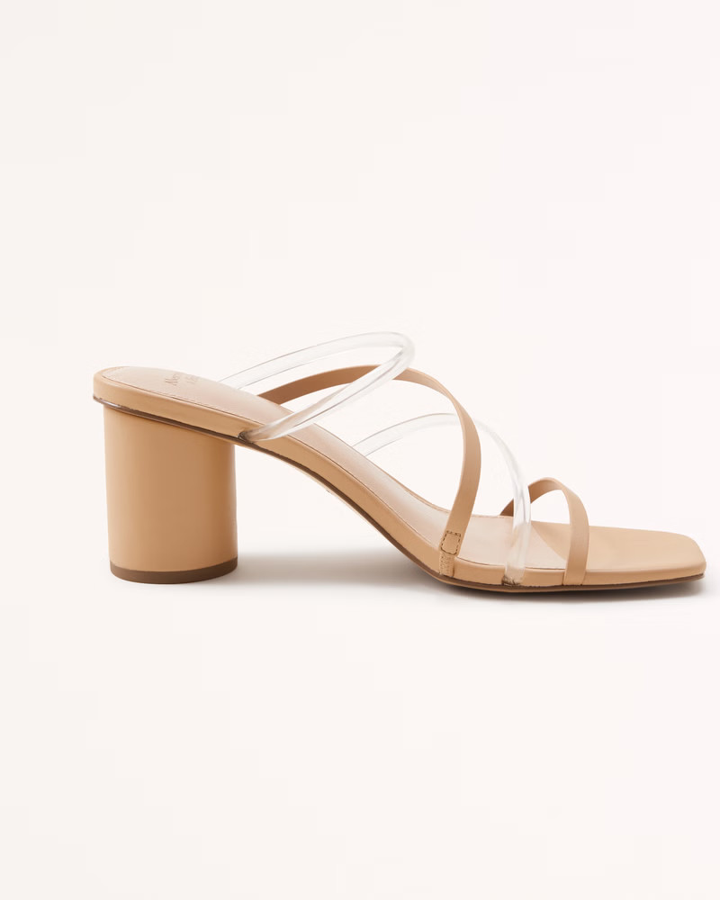 Strappy Circular Heels | Abercrombie & Fitch (US)