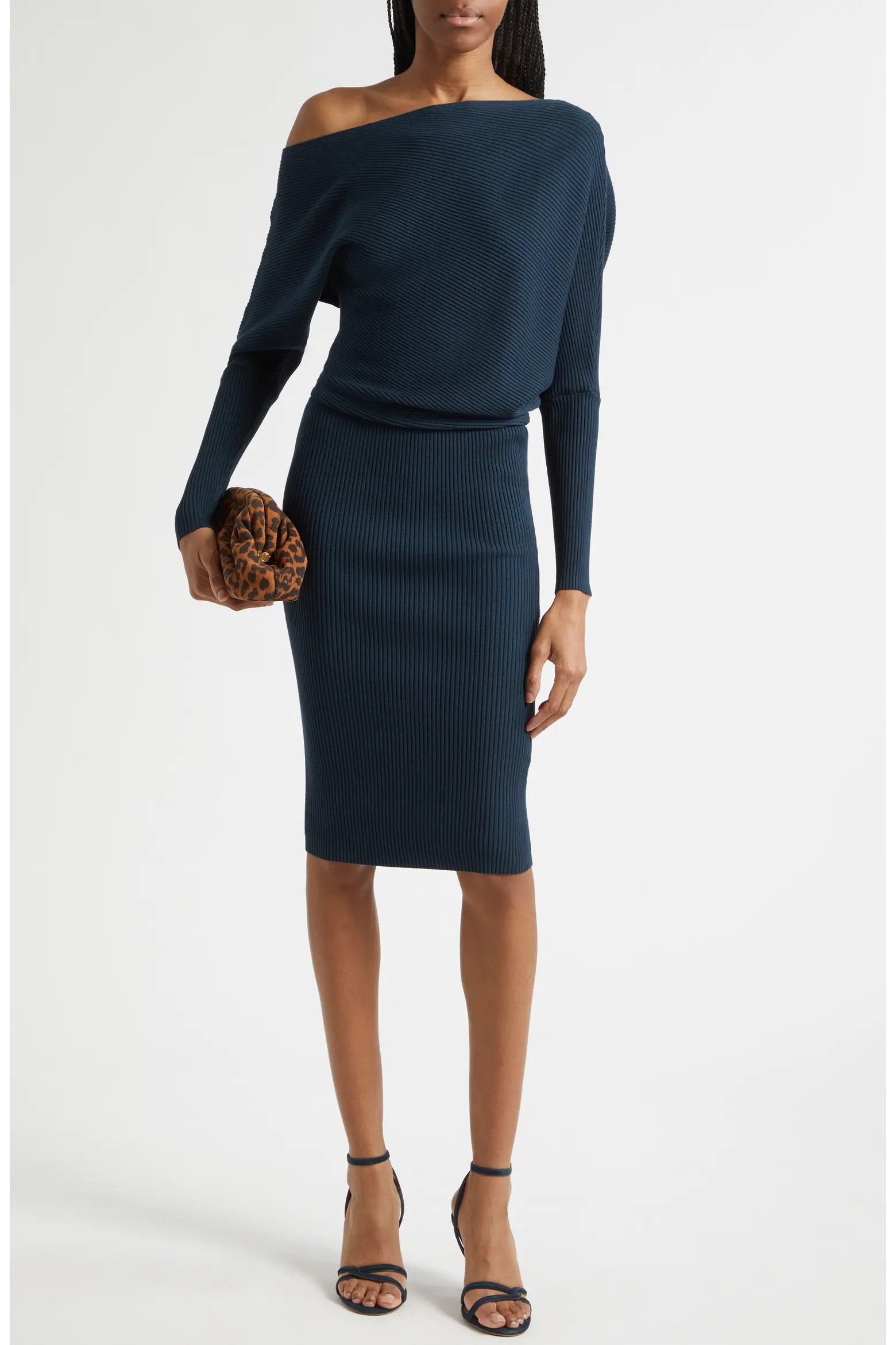 Lara Rib Knit Off the Shoulder Sweater Dress (Women) | Nordstrom | Nordstrom