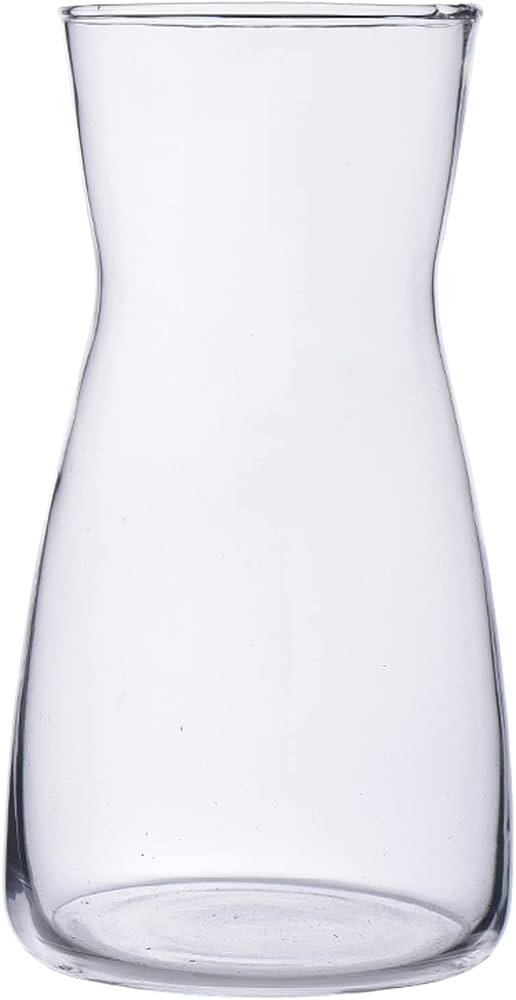 8 Inch Clear Glass Vase for Flowers, Modern Boho Table Decor | Amazon (US)