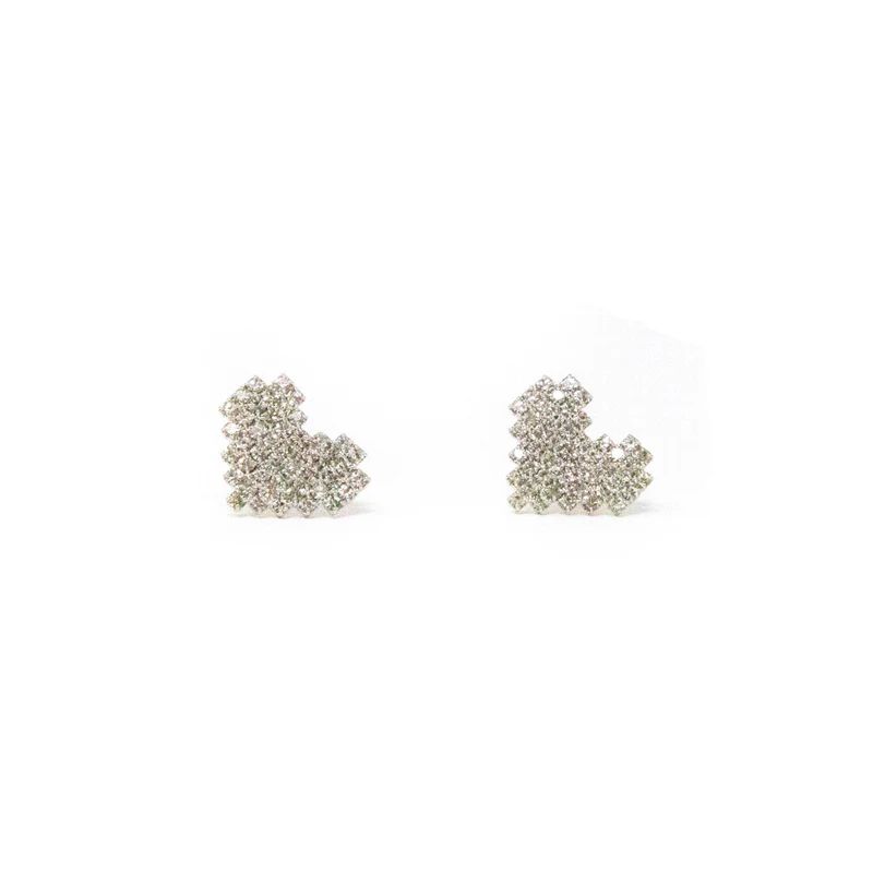 Sparkling Heart Studs | The Sis Kiss