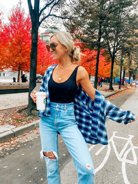 Plaid shirts for fall! Style tip- always order up 1 to 2 sizes in plaid or flannel shirts for the oversized look :$ 

#LTKfindsunder100 #LTKstyletip #LTKSeasonal