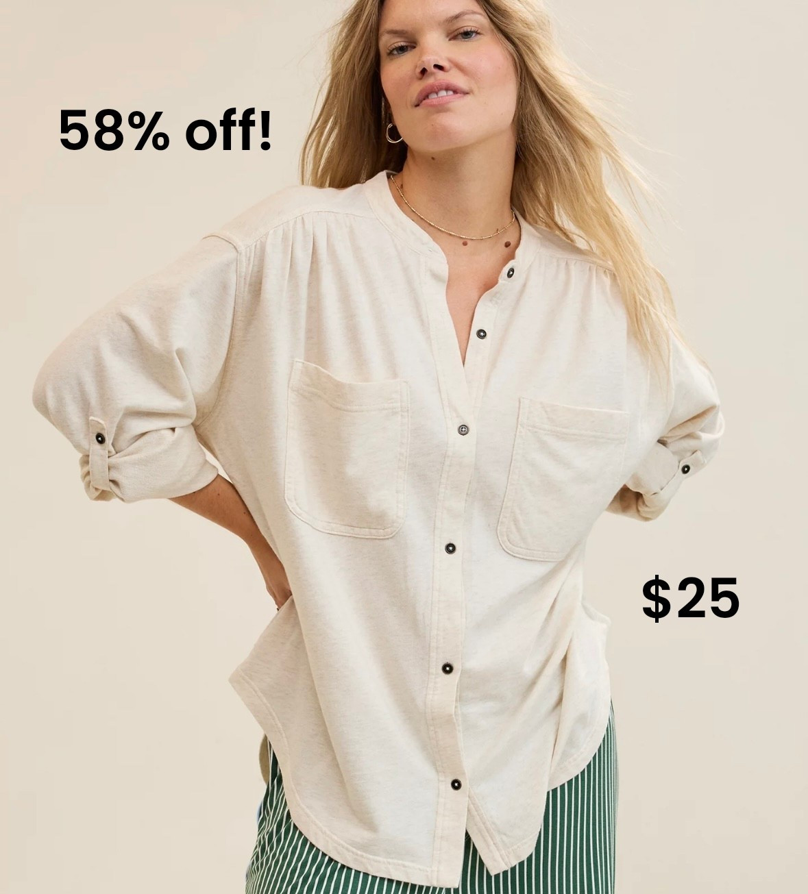 Size down! Aerie Roll With It Lightweight Fleece Shirt! Great as a shirt by itself or layer it!

#LTKSaleAlert #LTKStyleTip #LTKFindsUnder50