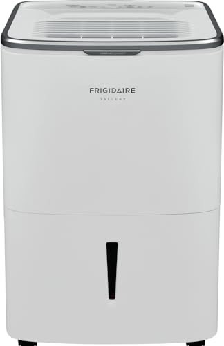 Frigidaire 50-Pint Smart Dehumidifier for Basement, Garage, Attic, 115V, Energy Star Moisture Absorber with Timer, Wi-Fi, App Control and Amazon Alexa & Google Home Compatibility in White | Amazon (US)