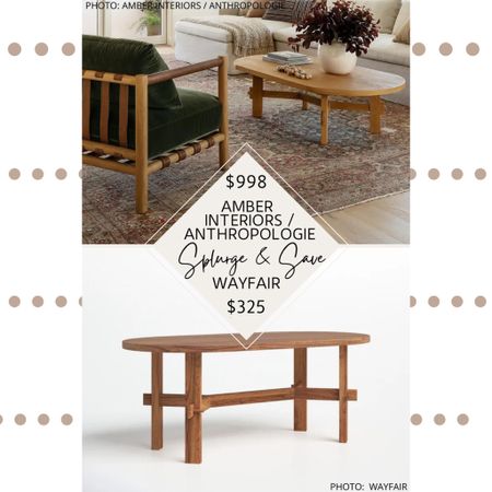 🚨Back in stock🚨 This gorgeous modern traditional coffee table is finally back in stock after being sole out for MONTHS. It comes in tan and black and is made of oak.  It also happens to be an Anthropologie x Amber Interiors Splurge and Save! 

#lookforless #anthropologie #anthropologiehome #homedecor #decor #dupes #dupe #livingroom #coffeetable #furniture Amber Lewis Henderson Coffee Table dupe. Amber Lewis Henderson Coffee Table look for less. Wayfair finds. Amber Interiors Henderson Coffee Table dupe. Amber Interiors dupes. Amber Lewis dupes. California cool. California casual. Living room Inspo. Black coffee table. Tan coffee table. Sale alert. Decorating on a budget. Home decor on a budget. Affordable coffee tables.  Coffee table under $500.  Wayfair dupes. Transitional home decor. #anthropologiedupe 

#LTKsalealert #LTKstyletip #LTKhome