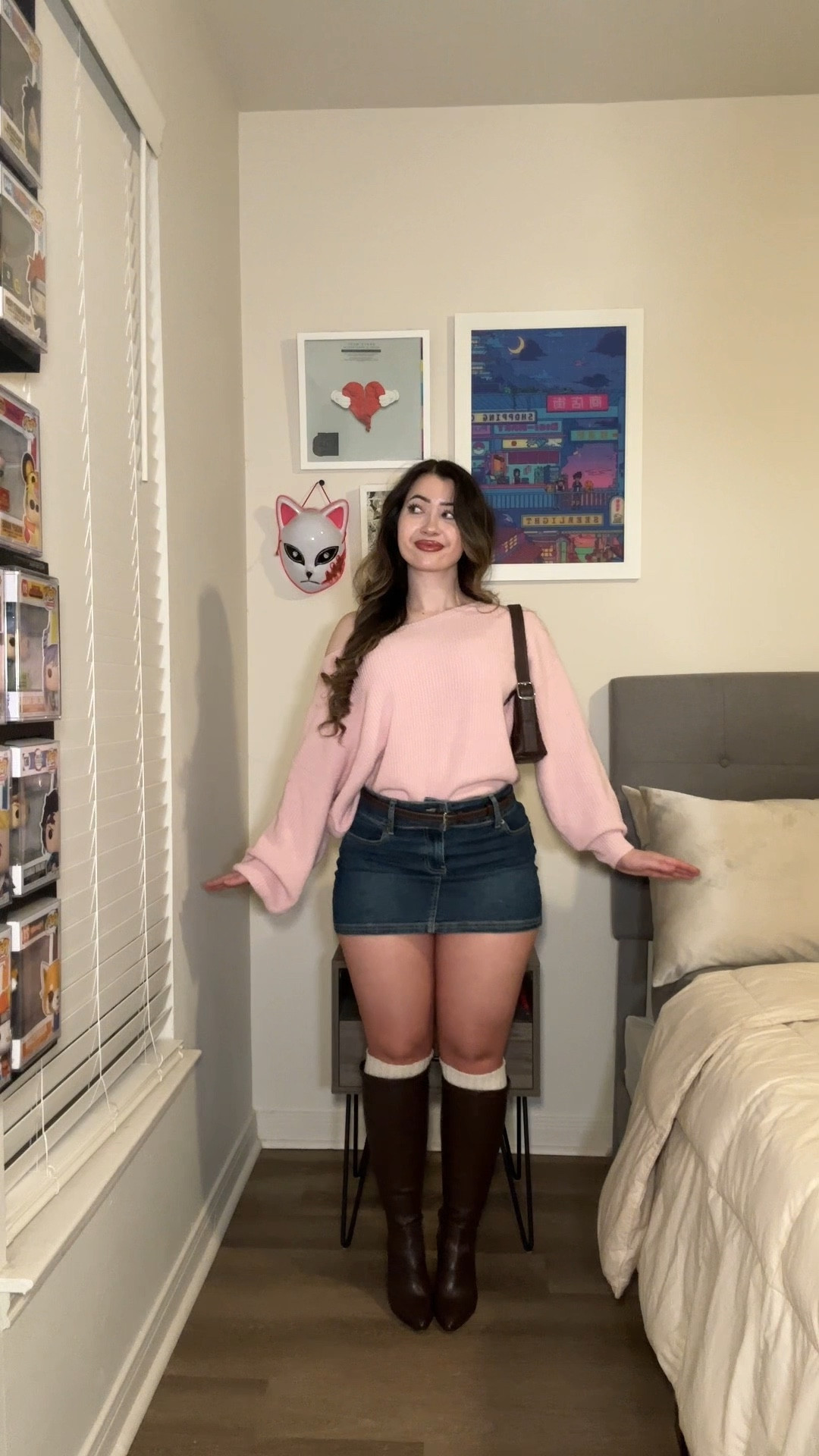 Pink Valentine’s Day outfit idea 

they changed the material on the sweater :/

#LTKValentine