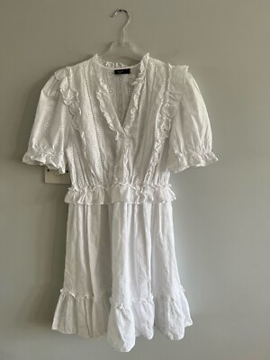 Nobody’s Child White Broderie Anglaise Dress UK SIZE 8 | eBay UK