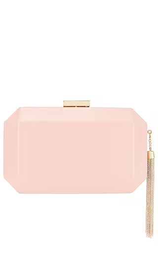 Lia Facetted Clutch With Tassel in Blush | Revolve Clothing (Global)