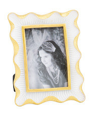 4x6 Scalloped Metallic Edge Tabletop Picture Frame | Marshalls