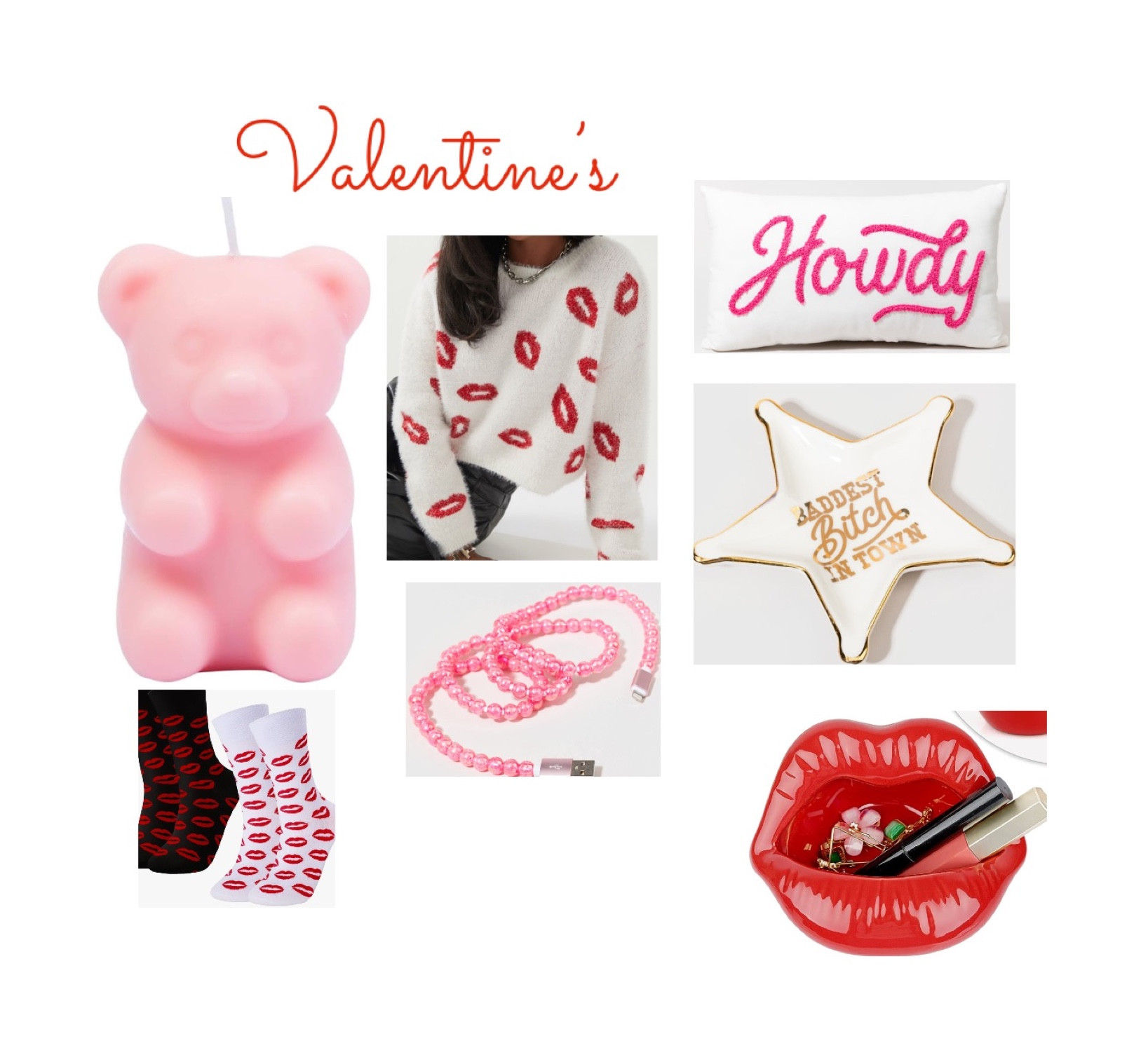Valentine’s gift guide, candles, phone charger , home decor, socks , dish , gift ideas , howdy pillow , throw pillow , lip print sweater  

#LTKGiftGuide #LTKhome #LTKstyletip