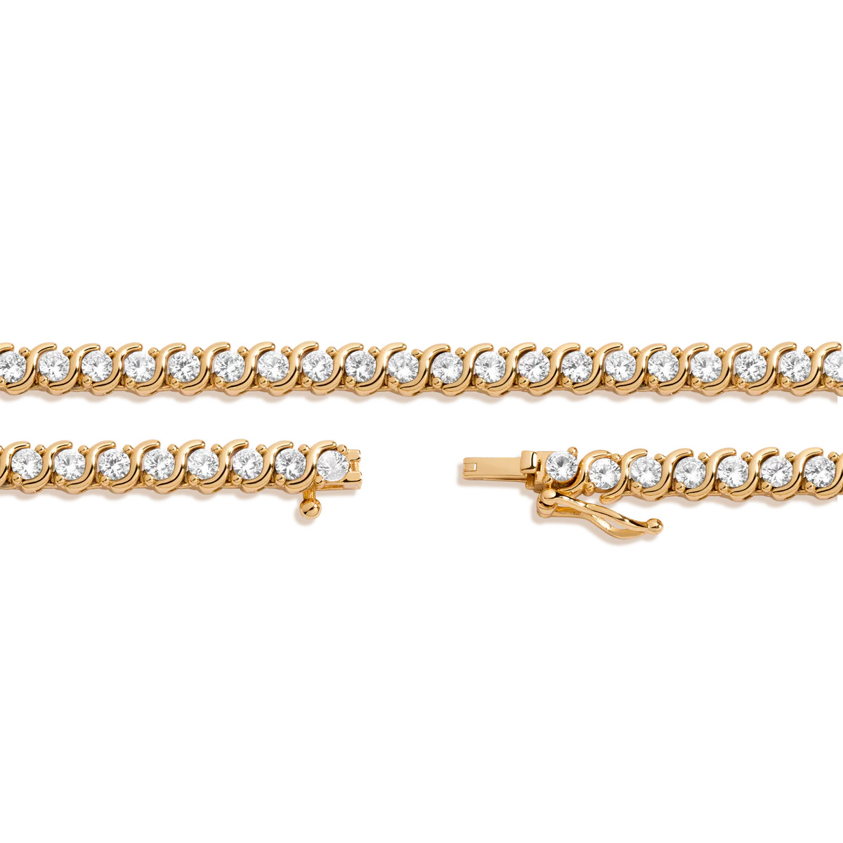 Lab Grown White Sapphire S Estate Tennis Necklace | AUrate New York