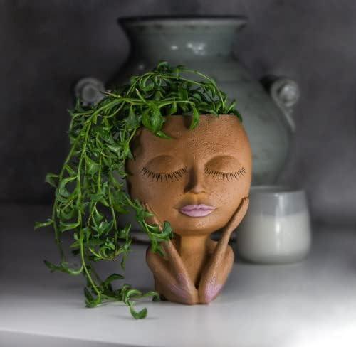 LYONBASE Face Planter, Lady Plant Stand, Flower Pot with Drainage for Home Plants, Herbs, & Seedi... | Amazon (US)